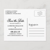 Carte Postale Faire-part Calligraphie Script Photo Enregistrer la date Cart (Dos)