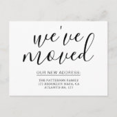 Carte Postale Faire-part Calligraphie simple Nous avons déménagé (Devant)