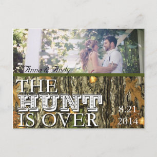 Carte Postale Faire-part Camo Rustic Feuilles Enregistrer La Date Mariage C