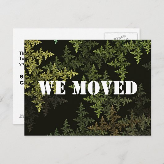 Carte Postale Faire-part Camouflage Fractal (Devant / Derrière)