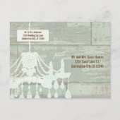 Carte Postale Faire-part Campagne Chic Chocolat Menthe Rustique Enregistre (Dos)