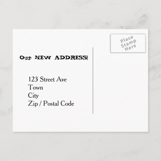 Carte Postale Faire-part Camping-car RV à Miami Nous avons déménagé (Dos)