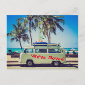 Carte Postale Faire-part Camping-car RV à Miami Nous avons déménagé (Devant)