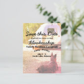 Carte Postale Faire-part Campout Reunion Celebration Enregistrer La Date Mo (Debout devant)