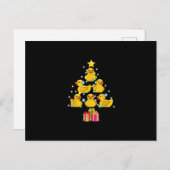 Carte Postale Faire-part Canard en caoutchouc Noël Arbre canard canard Noël (Devant / Derrière)