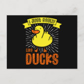 Carte Postale Faire-part Canard en caoutchouc pour amateurs de canards (Devant)