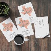 Carte Postale Faire-part Cantaloupe Nous avons déménagé - Texas