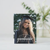 Carte Postale Faire-part Cap et toge de graduation de photo moderne (Debout devant)