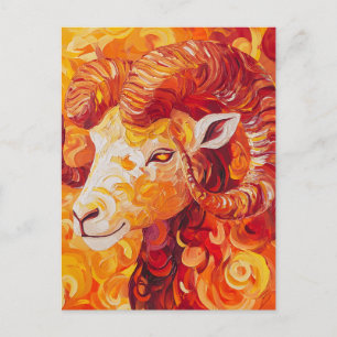 Carte Postale Faire-part Capricorne solaire fière