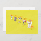 Carte Postale Faire-part Caractères Merci (Devant / Derrière)