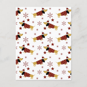 Carte Postale Faire-part Carillonnez tout au long de la voie du Dachshund