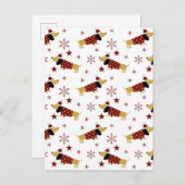 Carte Postale Faire-part Carillonnez tout au long de la voie du Dachshund (Devant / Derrière)