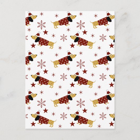 Carte Postale Faire-part Carillonnez tout au long de la voie du Dachshund (Devant)