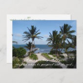 Carte Postale Faire-part Carribean Ocean View à Belize Enregistrer la date (Devant / Derrière)