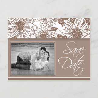 Carte Postale Faire-part [Carte postale] Tournesols au Chocolat Enregistrez