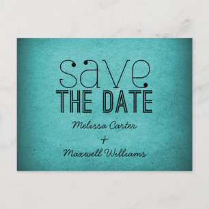 Carte Postale Faire-part Carton d'annonce de mariage tendance grunge sarcel