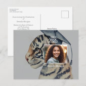 Carte Postale Faire-part Carton d'annonce de remise de diplômes unique (Devant / Derrière)