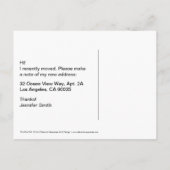 Carte Postale Faire-part Carton de chat rétro "J'ai déménagé" Nouvelle adre (Dos)