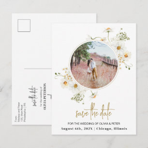 Carte Postale Faire-part Carton de faire part de date de mariage avec une m