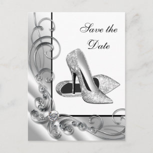 Carte Postale Faire-part Carton de réservation de date Chaussure à talons h