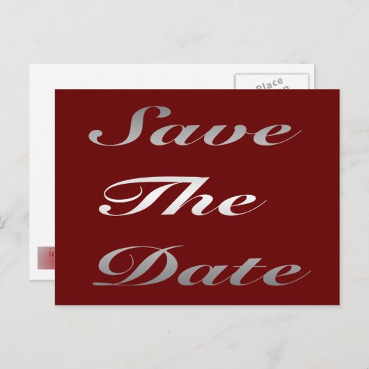 Carte Postale Faire-part Carton de sauvegarde de date (Devant / Derrière)