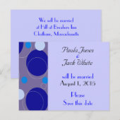 Carte Postale Faire-part Carton de sauvegarde de date Royal Cercles & Ovale (Devant / Derrière)