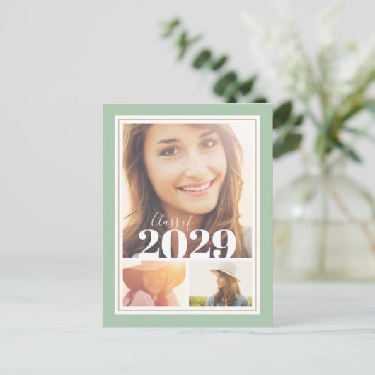 Carte Postale Faire-part Carton d'invitation à la remise des diplômes avec (Debout devant)