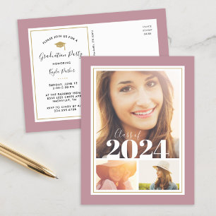 Carte Postale Faire-part Carton d'invitation à une fête de fin d'études Mau