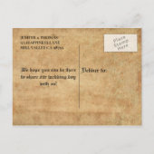 Carte Postale Faire-part Carton d'invitation de mariage élégant pour Hallow (Dos)