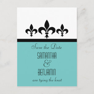 Carte Postale Faire-part Carton d'invitation Fleur De Lis élégant à Sauvega