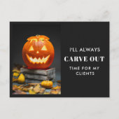 Carte Postale Faire-part Carve Out Time Pumpkin Referral Program (Devant)