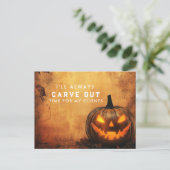 Carte Postale Faire-part Carve Out Time Pumpkin Referral Program (Debout devant)