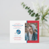Carte Postale Faire-part Casque Ole Miss Football | Bleu clair (Debout devant)