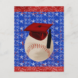 Carte Postale Faire-part Casquette de baseball, Étoiles, Rouge, Blanc, Bleu