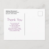 Carte Postale Faire-part Casquette de remise des diplômes et diplôme sur fo (Dos)