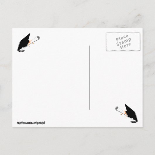 Carte Postale Faire-part Casquette de remise des diplômes - Réunion des anc (Dos)