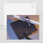 Carte Postale Faire-part Casquette Et Diplôme De Diplôme (Devant / Derrière)