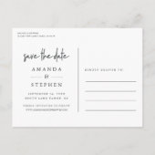 Carte Postale Faire-part Casual Sketch Gold | Photo Wedding Save the Date (Dos)