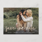Carte Postale Faire-part Casual Sketch Gold | Photo Wedding Save the Date (Devant)