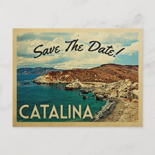 Carte Postale Faire-part Catalina Island Enregistrer La Date Californie Vin