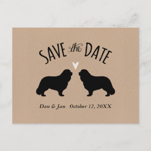 Carte Postale Faire-part Cavalier King Charles Wedding Sauvez la date