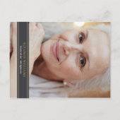 Carte Postale Faire-part Célébration de la vie Rose Fleur Photo (Dos)