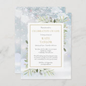 Carte Postale Faire-part Célébration des funérailles de la vie (Devant / Derrière)