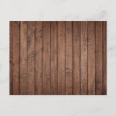 Carte Postale Faire-part Célébration des funérailles de la vie en bois rust (Dos)