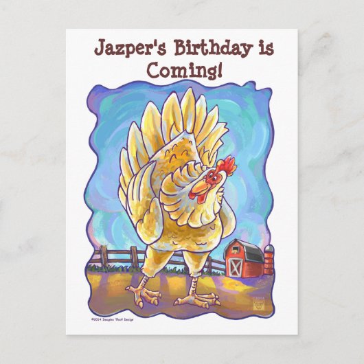 Carte Postale Faire-part Centre de fête au poulet (Devant)