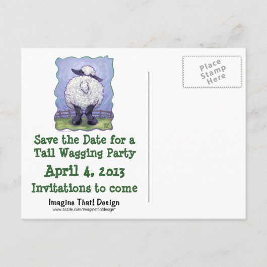 Carte Postale Faire-part Centre de la fête des moutons (Dos)