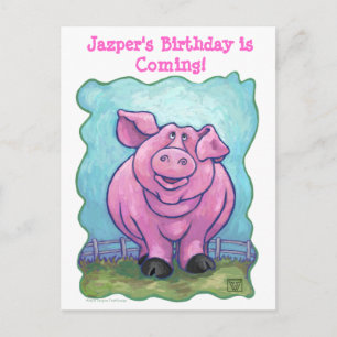 Carte Postale Faire-part Centre de la partie de porc