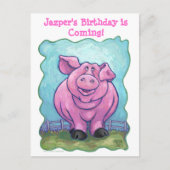 Carte Postale Faire-part Centre de la partie de porc (Devant)