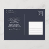 Carte Postale Faire-part Cérémonie de mariage géométrique cuivre eucalyptus (Dos)