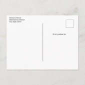 Carte Postale Faire-part Cerf avec Antlers dans le Mariage de Forêt Ombragé (Dos)